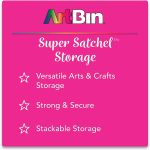 ArtBin 6934AB Satchel with Marker Tray, Art & Craft Organizer, [1] Plastic Storage Case, Clear, Semi, 0 - Image 6